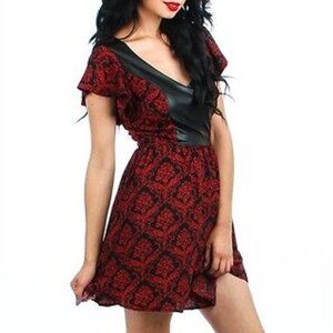 Damask print dress